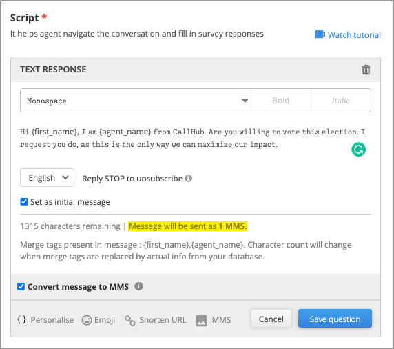 Character count: check your SMS text length