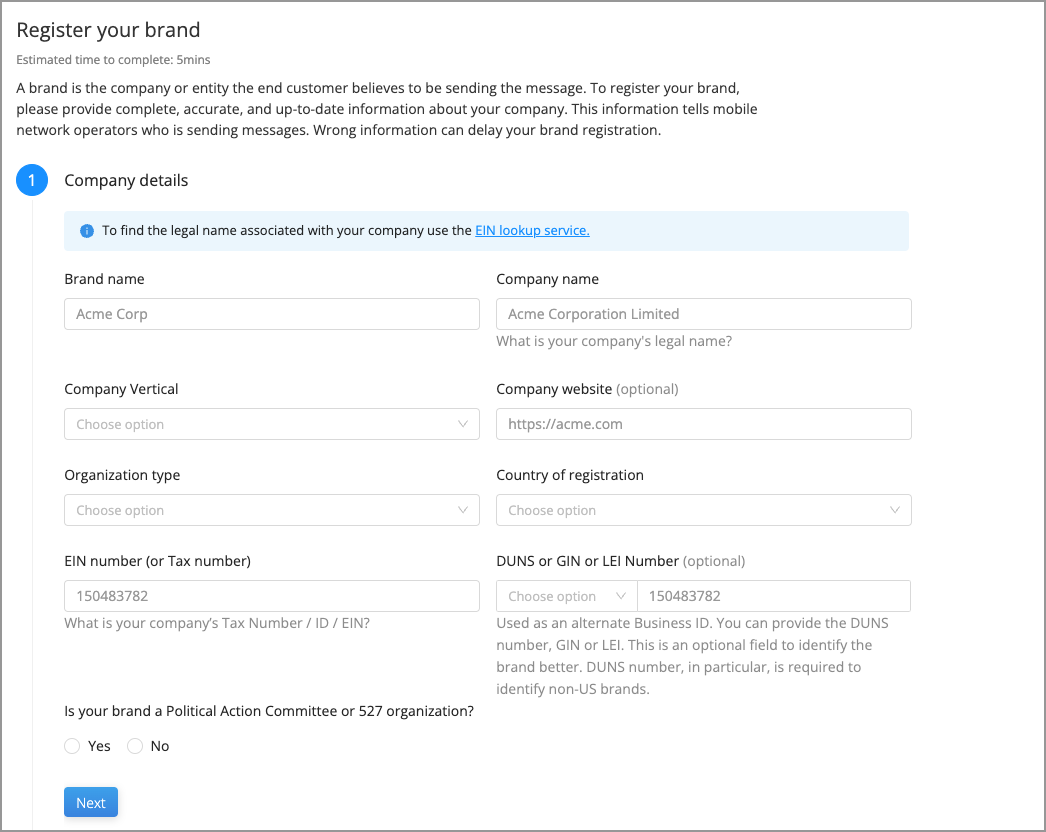 How to register a deals brand under a company